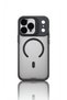 iPhone 18 Pro Compatible Case Matte Magsafe Camera Lens Protected Transparent Silicone Back Cover with Metal Camera Stand