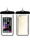 (2Pack) Universal Waterproof Case, Cellphone Dry Bag Pouch for iPhone 7 6s 6 Plus, SE 5s 5c 5, Galaxy s8 s7 s6 Edge, Note 5 4,LG G6 G5,HTC 10,Sony Nokia up to 6.0" Diagonal-Black