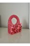 Pink Beaded Handbag - Stylish Sequined Evening Dress and Event Bag - 4