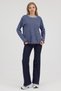 Women's Oversize Circular Neck Striped Knit Sweater - 4