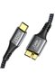 كابل CableCreation من نوع USB C إلى Micro B بسرعة 10 جيجابت في الثانية، طول 3.3 قدم، سلك USB C للأقراص الصلبة