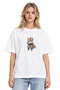Unisex Women's Men's Warrior Cat X Tt Front Printed Oversized Thick Fabric Relaxed Fit T-Shirt