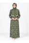 Viscose Cotton Self-Shalied Full-Length Zippered Practical Prayer Dress with Lace Details