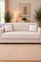 90X200 cm Minimal Ruffle Sofa Cover and 2 Pieces 40X40 cm Throw Pillow Covers Set