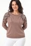 Women's Floral Stone Printed Knitwear Blouse - 3