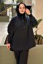 Crochet Knitwear Half-Patched Gipeli Oversize Shirt