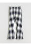 Checkered Embroidered Girls' Leggings with Waist Cord for Style Seekers from Uzg Store