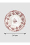 Rmz Gi̇yi̇m Farkiyla Flower Embroidered Porcelain Cake Plate 19 cm - 2