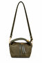 Women's Archel Suede Handbag Khaki Green - 5