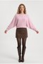 Women's Bearded Knitwear Sweater Boat Neck Batwing Sleeve Soft Textured - 3