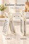 Belle Double-Sided Folding Grater with Folding Legs - Stainless Steel Grater Cream (10.7X22X5 cm) - 2