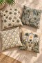 Green Palms Patterned 4-Piece Throw Pillow Cover Set - 2