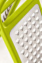 Belle Double-Sided Folding Footed Grater - Stainless Steel Grater Lime Green (10.7X22X5 cm) - 6