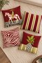 Horse and Woman Patterned 4-Piece Throw Pillow Cover Set - 2