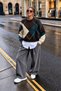 Crew Neck Diamond Patterned Women's Oversize Knitwear Sweater - 2