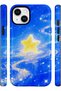 iPhone 15 Compatible - Golden Star, Double Layer Cover, Shiny Surface Protective Case - 2