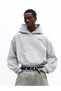 Gray Lisbon Sweatshirt - Printed Oversize Hooded Sweatshirt - 2
