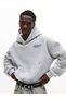 Gray Lisbon Sweatshirt - Printed Oversize Hooded Sweatshirt - 3