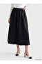 Rmz Gi̇yi̇m Farkiyla A-Line Poplin Skirt with Waist Drawstring - 2
