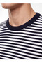 Esvab • Modern & Distinctive Zero Roba Collar Striped Men's Knitwear T-Shirt - 3