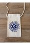 Cotton Raw Fabric Mobile Phone Bag with Evil Eye Bead Figure