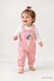 Baby Girl Knitted Ice Cream Detailed Salopet Jumpsuit Long Sleeve Set of 2 3 6 9 12 Months - 5