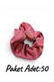 50 Pieces Satin Hair Clips – Hair Clips Tied Together Presentation Burgundy-Red Burgundy Color Hair Accessory Hair Clip Barrette - 2