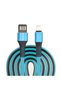 كابل شحن سريع لأجهزة IOS، كابل USB A إلى Lightning مزدوج الجوانب DZ-IP2MF أزرق