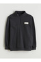 Anthracite Stand Collar Boy's Sweatshirt - 2