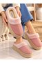Women's Furry Patterned House Slippers, Warm Plush Soled Winter Comfortable Home Shoes - 4