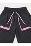 19010-26 Girl's Text Printed White Stripe Detailed Elastic Jogger Sweatpants 9–12 Years Old - 6
