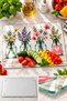 Glass Cutting Board Shabby Chic Floral Themed - Glass Cutting Board |   30cm X 40cm - 5