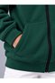 Unisex Children's Khaki Green Zippered Cardigan 3-Ply Shardoon Fabric (Thick-Winter) - 4