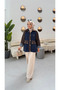 Women's Garnished Double Color Plaid Detailed Trench Coat - 2
