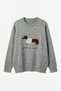 Süzene Embroidered Jazz Yarn Knitwear Sweater - Gray