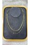 💎   Premium Shiny and Stylish Gold Color Double Chain Women's Steel Necklace (45cm) - 3