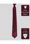 Burgundy Striped Classic Silk Tie – 8 cm Wide - 4