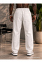 Men's White Color Linen Trousers - 3