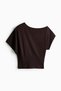 Fine-knit one-shoulder top