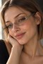 Nas- Blue Light Protected Transparent Glass Women's Glasses Image Display Glasses New Season Style with Case and Cloth as a Gift