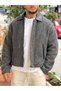 25-12 Leather Collar Jacket Anthracite - 3