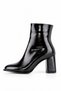 Odessa Series Women's Black Ankle Thick Heeled Zippered Stylish Daily Boots - 6