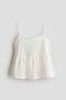 Pointelle-knit strappy top