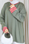Lace-Up Oversize Tunic – Comfortable Fit Hijab Tunic with Striped Cuff Detail – Casual Tunic - 6