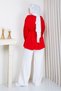 Lace-Up Oversize Tunic – Comfortable Fit Hijab Tunic with Striped Cuff Detail – Casual Tunic - 3