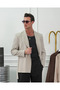 Shawl Collar Belted Detailed Blazer Jacket - 6