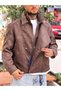Giesto Snap Detailed Nubuck Jacket - 3