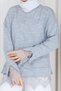 Lace Detailed Knitwear Fabric Oversize Tunic – Comfortable Fit Long Sleeve Women's Tunic with Lace at Hem and Sleeves - 8