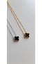 Steel Clover Silver Necklace Black - 2