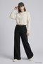 Adjustable Waist Pocket Palazzo Sweatpants 500 Black